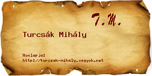 Turcsák Mihály névjegykártya