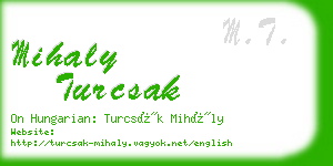 mihaly turcsak business card